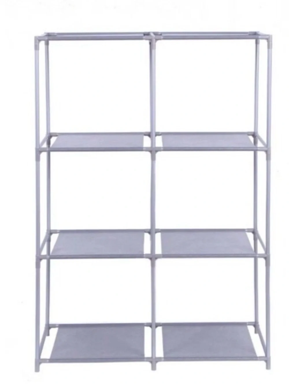 Gray 6-Cube Metal Storage Rack Modular Organizer Unit Shelving - Gray, NEW - $15